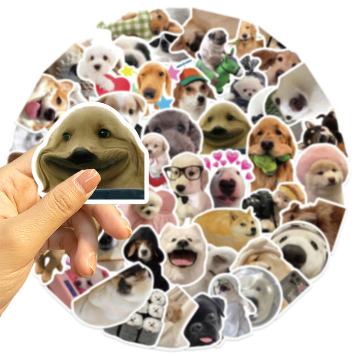 Wholesale 50pcs Puppy Emoji Graffiti Waterproof Stickers