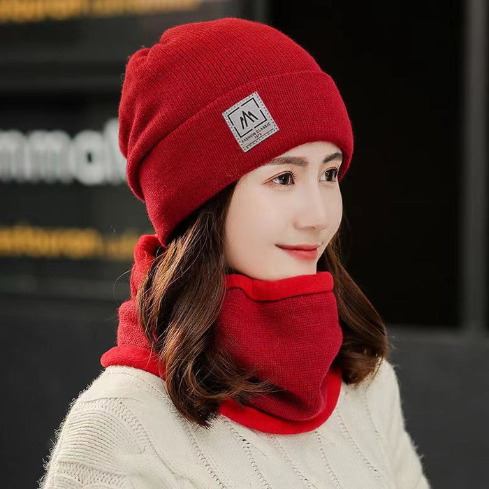 Wholesale Hat Women's Winter Leisure Cycling Warm Fleece-lined Thickened Cold-proof Ear Protector Women's Neck Wool Cap Autumn and Winter