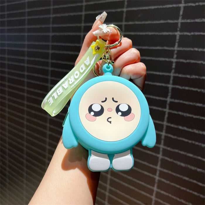 Wholesale Cute cartoon soft rubber keychains in various colors