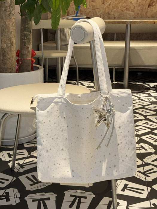 Wholesale Canvas Star Pattern Large Capacity Tote Bag Casual Fashion Accessory Gift