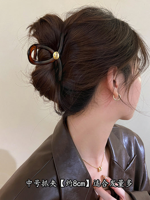 Wholesale Gold Label Letter Grip Clip New High end Style Hairpin with Shark Clip Hair Clip Headpiece