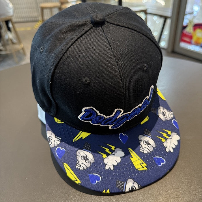 Wholesale Baseball cap embroidered lightning duckbill cap sunshade and sun protection cap flat edge duckbill cap