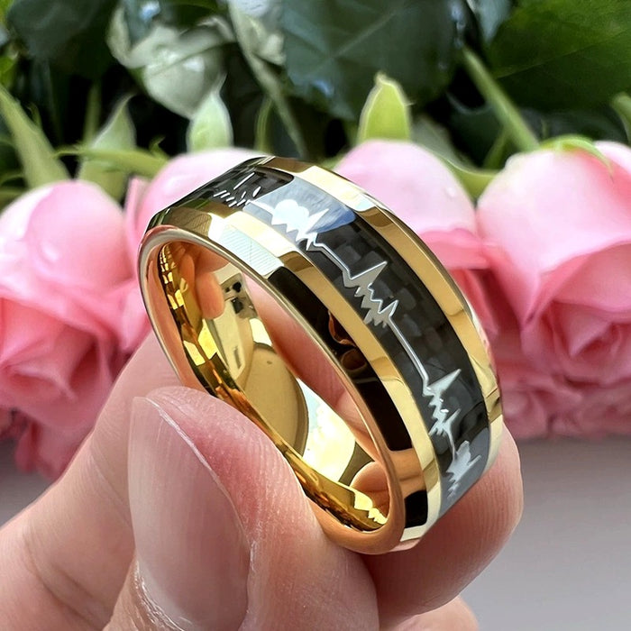 Wholesale Advanced Fashion Carbon Brazed Titanium Steel Ring, Popular Love Style Ring