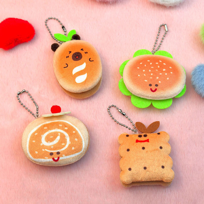 Wholesale Simulation Cartoon Food Plush Doll Pendant Snack Keychain Doll Cute