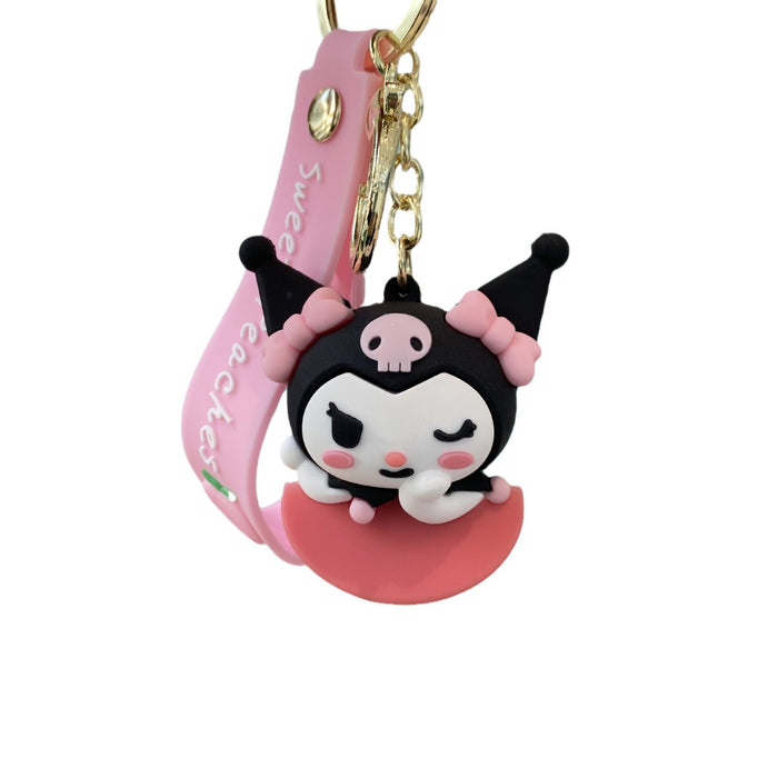 Wholesale Cartoon Doll Pendant Silicone Keychains JDC-KC-PengYu42