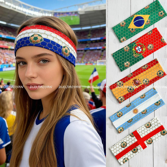 Wholesale Polyester Sports Headband World Cup Fan Headwear