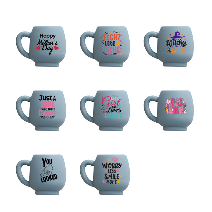 Wholesale 10PCS Mug Silicone Printing Focal Beads JDC-BDS-JZC004