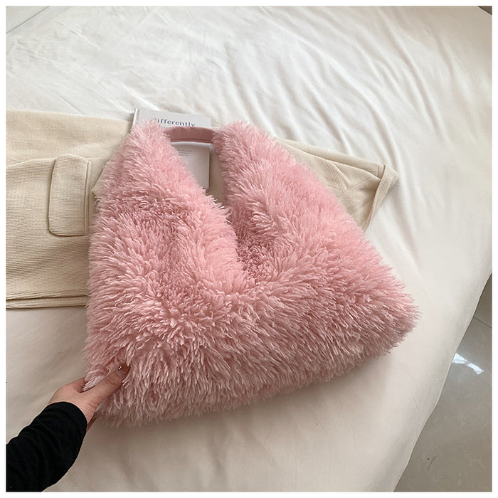 Wholesale Autumn and Winter Plush Large Capacity Bags JDC-SD-YiCai003