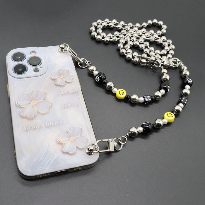 Wholesale jewelry  billiards black 8 dice mobile phone lanyard hair whiteboard smiley hip hop
