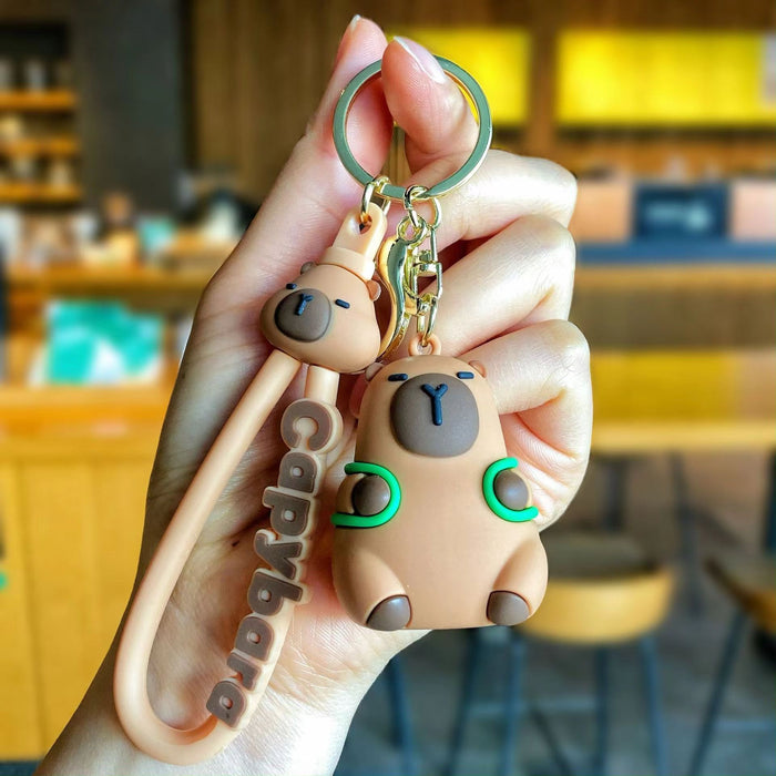 Wholesale Capybara bubble blowing keychain cute little capybara pendant car bag pendant