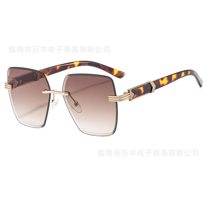 Wholesale Sunglasses Trendy Frameless Sunglasses Fashion Large Frame Sunglasses