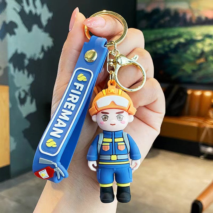 Wholesale Soft rubber cartoon special forces soldier keychains