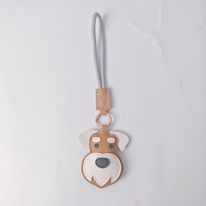 Wholesale PU Dog Keychain Pendant Cute Border Collie Husky Schnauzer Street Style Fashion Accessory