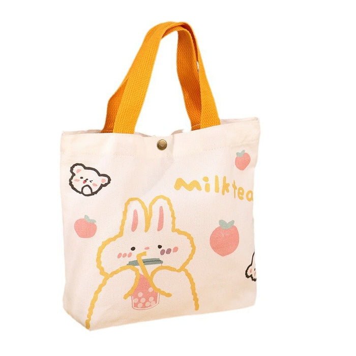 Wholesale Cartoon Hand Carrying Shopping Canvas Bag Children's Birthday Bag Accompanying Gift Bag Student Mini Handbag Set Printing