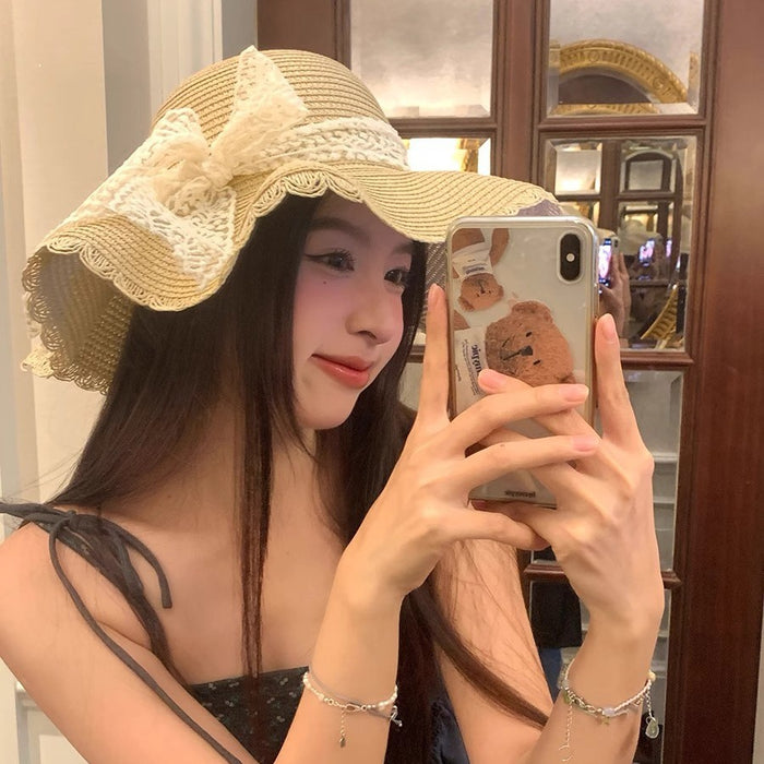 Wholesale New sun hat, outdoor sun protection fisherman hat, fashionable and versatile, ponytail hole duck tongue sun hat