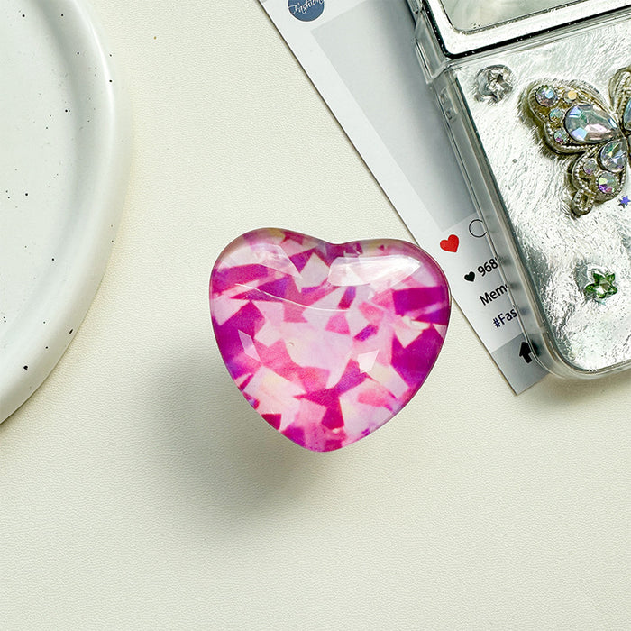 Wholesale Glass Heart-Shaped Phone Airbag Stand