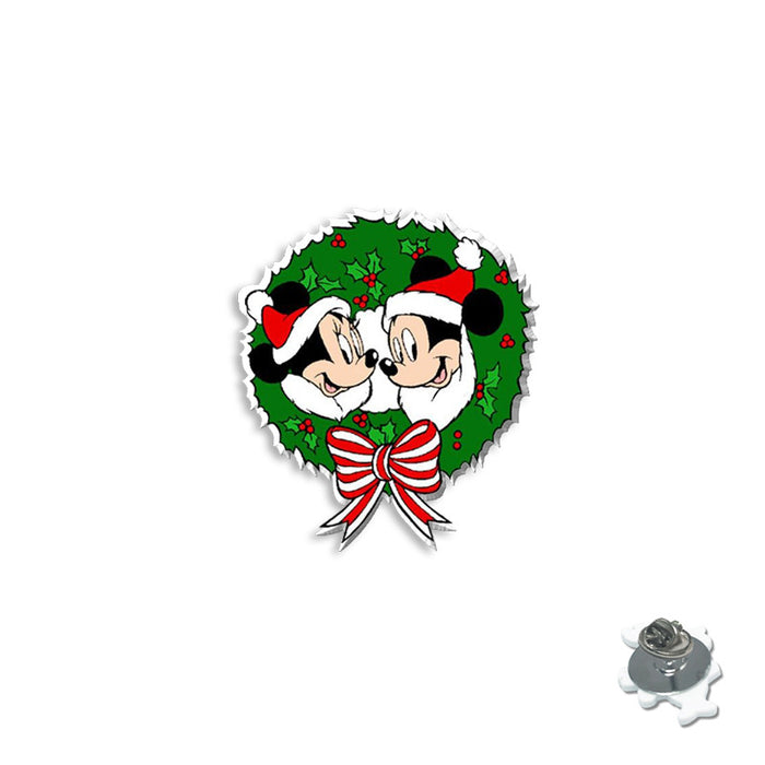 Wholesale Cartoon Christmas Series Wreath Resin Brooch JDC-BCH-XiangL003