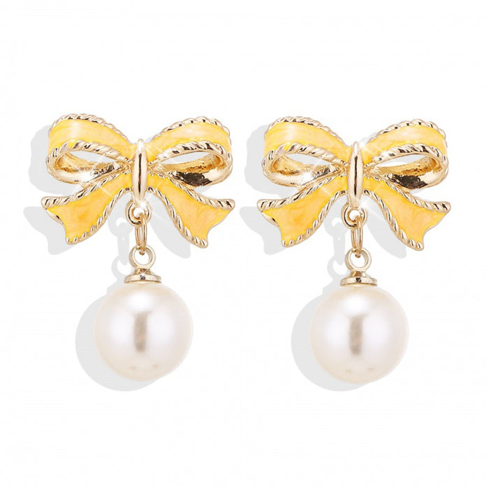 Wholesale New s925 silver needle drop oil  earrings pearl earrings