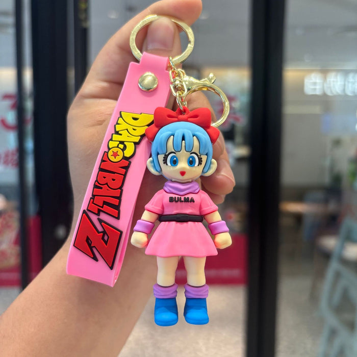 Wholesale 2pcs Anime Keychain Silicone 3D Figure Key Accessory Gift
