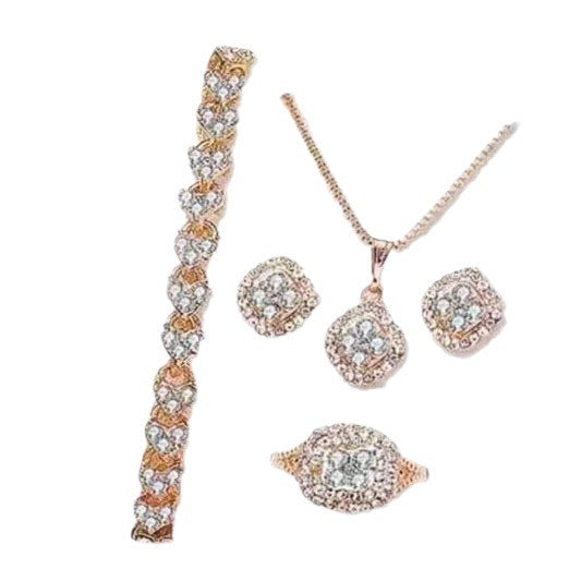 Wholesale 3pcs/ set Full-Diamond Jewelry Set
