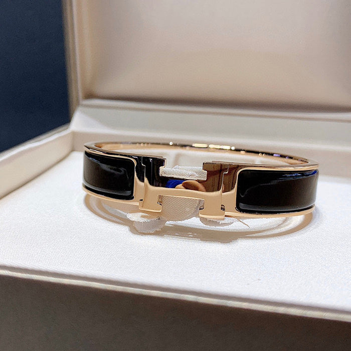 Wholesale Bracelet Bracelet Men's Pure Black Hand Ring Matte Buckle Couple Style Bracelet