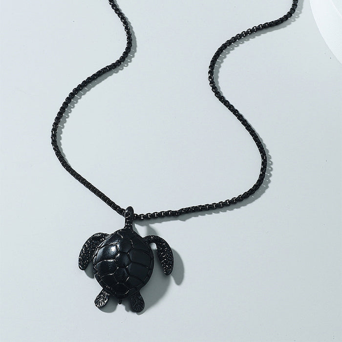 Wholesale Turtle Pendant Men Titanium Steel Necklace JDC-NE-ChengHan019