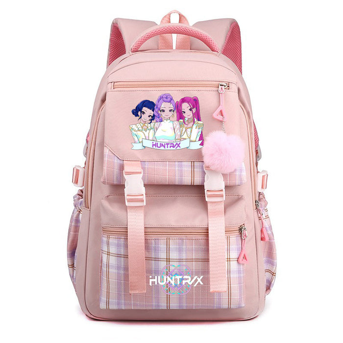 Wholesale K-pop printed large-capacity student backpack bags for middle and high school students.