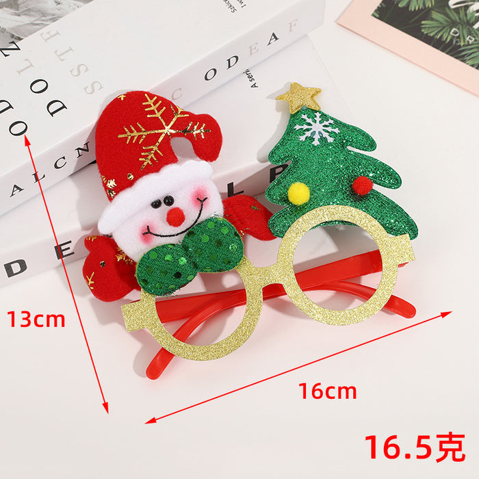 Wholesale Christmas Decoration Glasses Frame Christmas Party Party Creative Glasses Frame Adult Children Christmas Glasses Gift