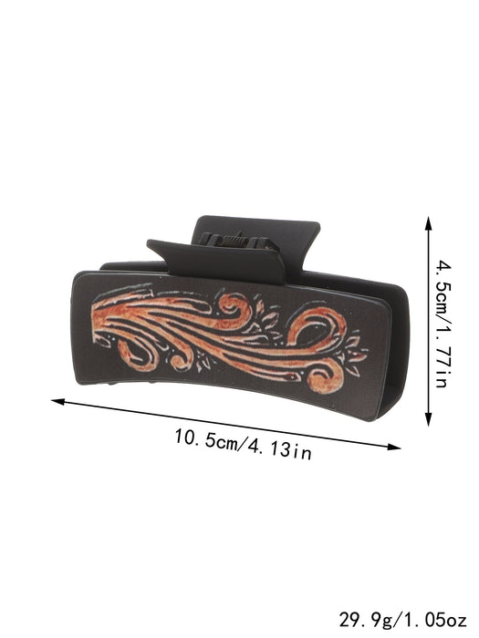 Wholesale Western Denim Style Horse Hair Craft Leather Women' s Hair Clip Grab Clip Shark Clip Hair Accessories Clip