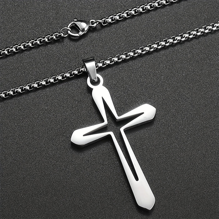 Wholesale stainless steel cross men and women necklace fashion