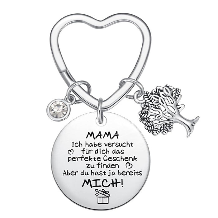 Wholesale Stainless steel engraved keychain Mother's Day gift