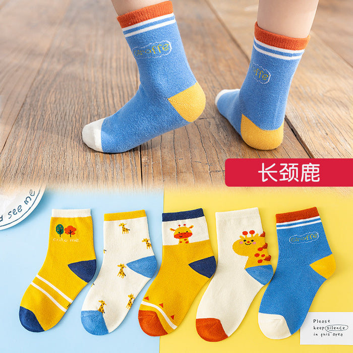 Wholesale 5pcs children' s socks baby sports socks large children' s stockings