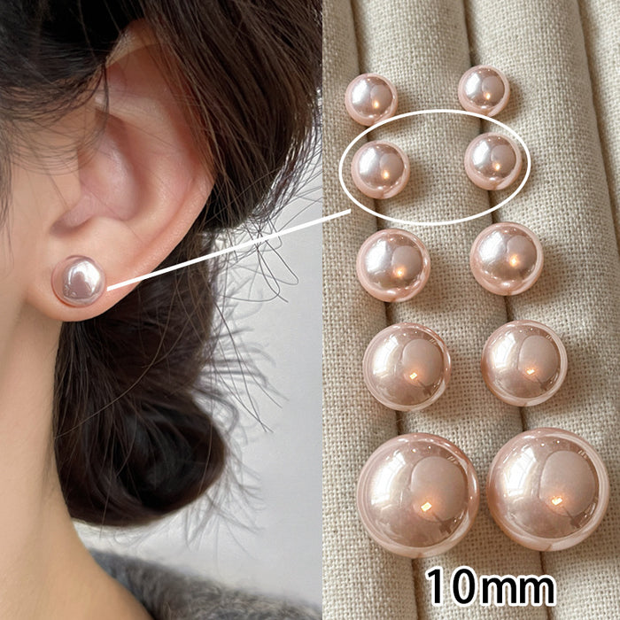 Wholesale  white pearl earrings female S925 silver needle  earrings
