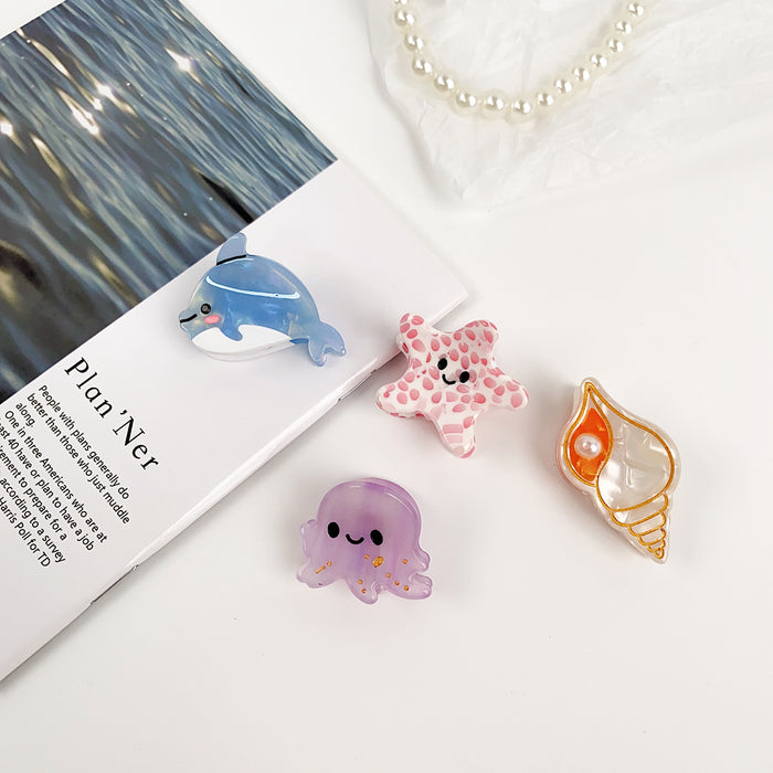 Wholesale Acetate Dolphin Hair Clip Ocean Conch Design Fashion Accessory Gift