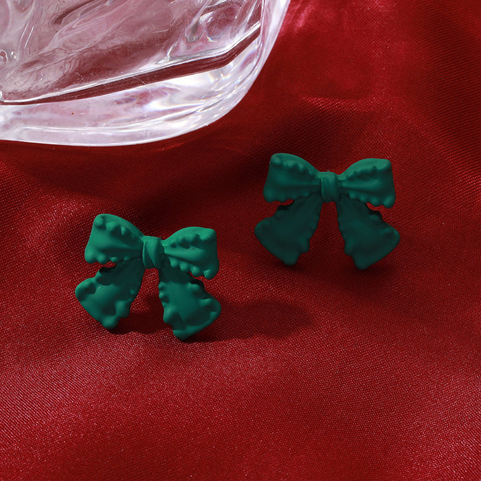 Wholesale Alloy bowknot stud earrings