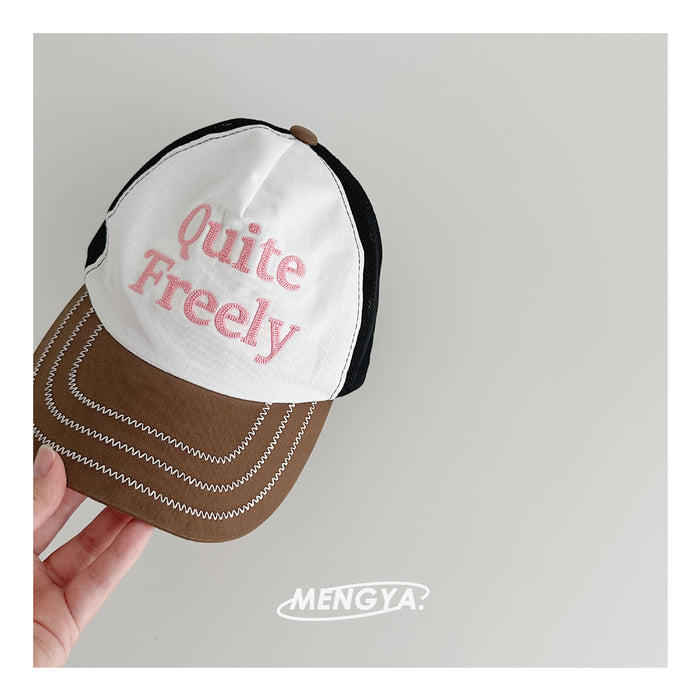 Wholesale Children's thin breathable mesh duckbill cap, travel sun protection and sunshade cap, parent-child baseball cap