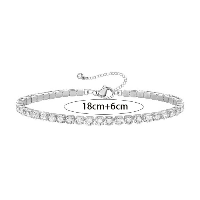 Wholesale Stainless Steel Single Drain Diamond Bracelet JDC-BT-LiR006