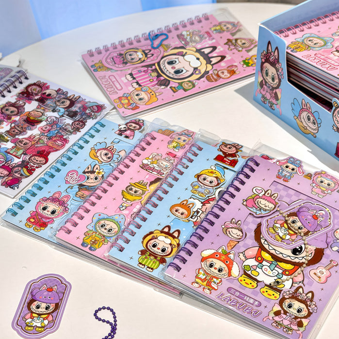 Wholesale Cartoon Cute Handbook Coil Sticker Combination Book 27 Material Books Children's DIY Handbook Material Small Gifts