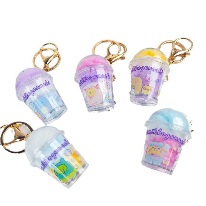 Wholesale Cartoon cotton cup keychain DIY backpack pendant car key pendant ornament