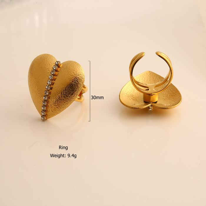 Wholesale Fashionable and high-end stainless steel zircon inlaid earrings with personality and temperament that do not fade, earrings rings with color preservation wholesale