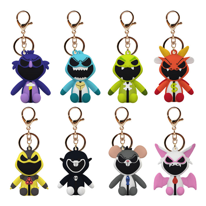 Wholesale Horror Cartoon Anime Silicone Keychains JDC-KC-HaoAn012