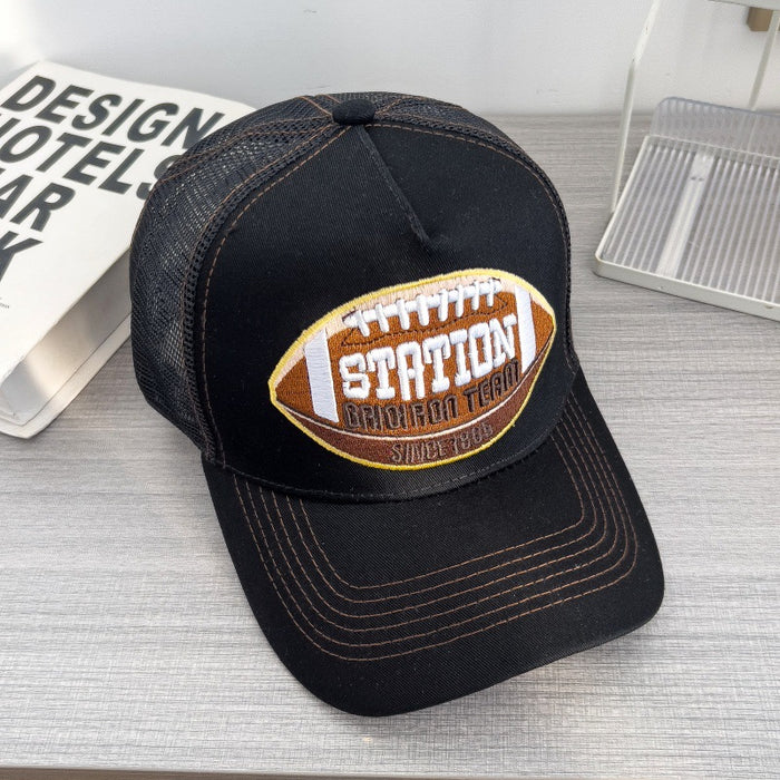 Wholesale Baseball Cap Hip-Hop Mesh Breathable Large Brim Peaked Cap for Adults