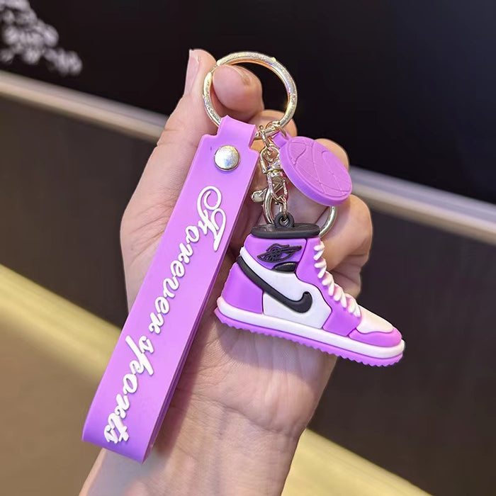 Wholesale 3D silicone basketball shoe keychains