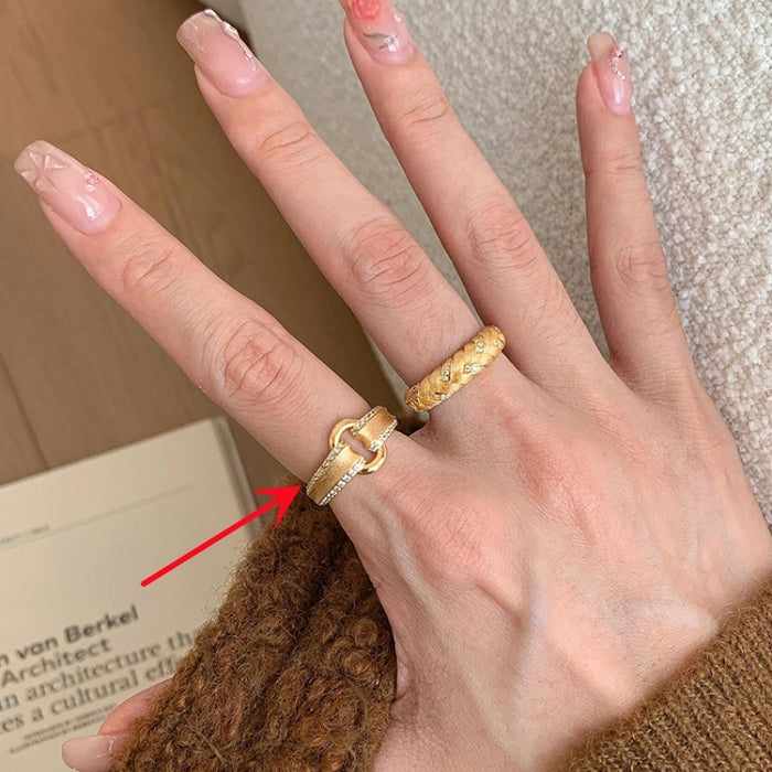 Wholesale Pearl ring, women's autumn and winter cute cartoon high-end feeling, index finger ring, children's fun ring