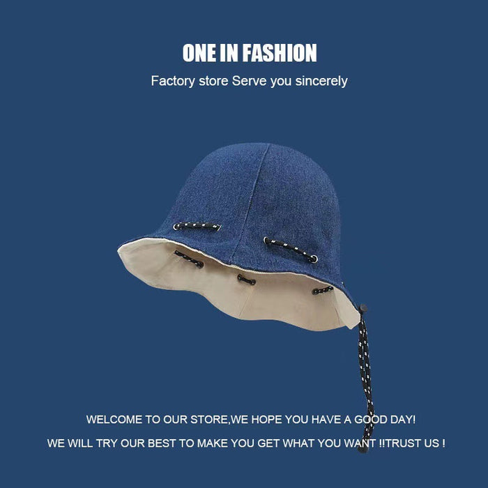 Wholesale Fisherman's hat, personality, temperament, versatile, casual, sun shading, double-sided basin hat, water bucket