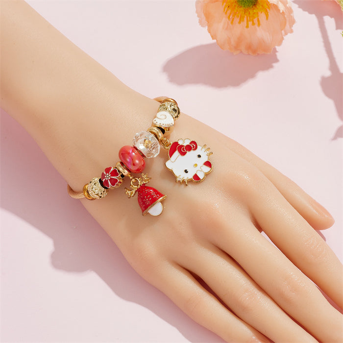 Wholesale Christmas series of cute cartoon-themed stainless steel bracelets
