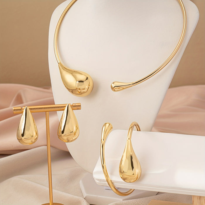 Wholesale Water Drop Open Exaggerated Women's Choker Necklace Bracelet