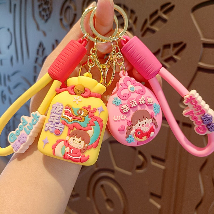 Wholesale Cute 3D Doll Silicone Keychain JDC-KC-MingT144