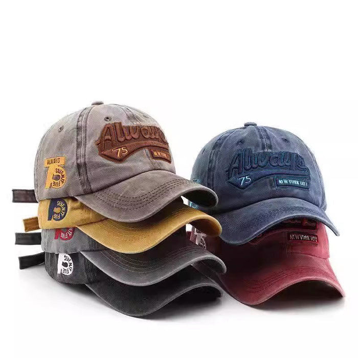 Wholesale 3D Embroidered Letter Baseball Cap Washable Cotton Adjustable Trendy Street Style Hat