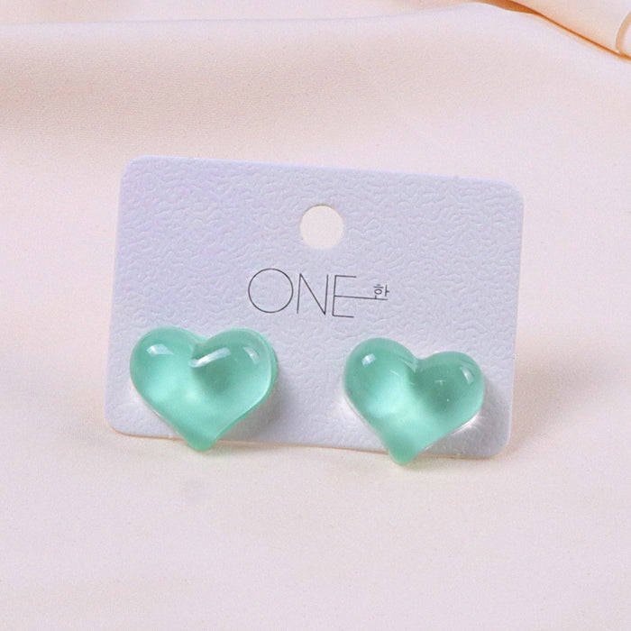 Wholesale Cute peach heart chubby and colorful earrings, simple and versatile, niche design, high-end wholesale